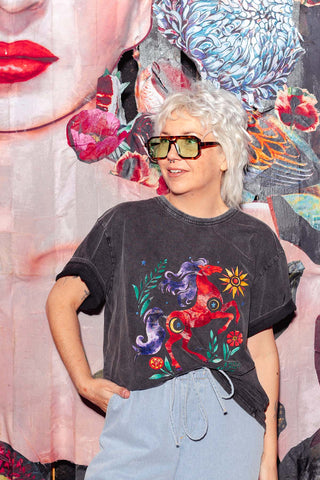 Cosmic Rodeo Tee - Charcoal