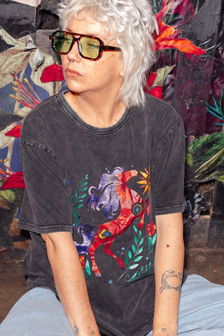 Cosmic Rodeo Tee - Charcoal