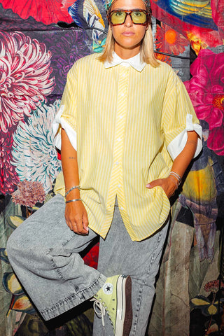 Dasha Shirt - Lemon Stripe