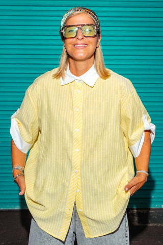 Dasha Shirt - Lemon Stripe