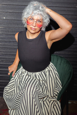 Della Dress - Natural Stripe