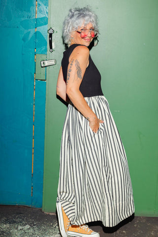 Della Dress - Natural Stripe