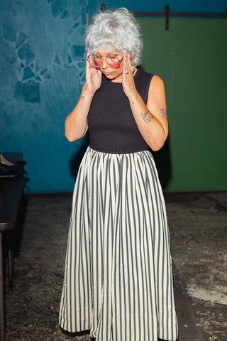 Della Dress - Natural Stripe