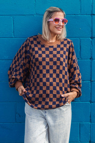 Delphi Jumper - Mocha Check