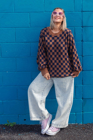 Delphi Jumper - Mocha Check