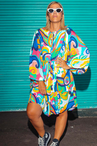 Eden Tunic - Flower Child Blue