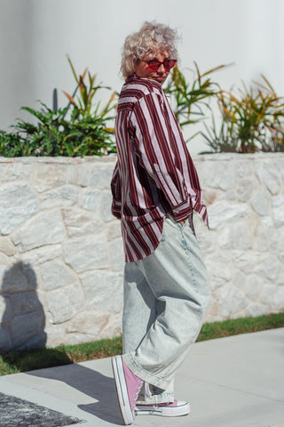Emilia Shirt - Cherry Stripe