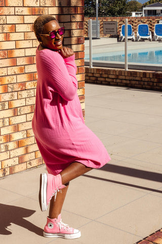 Essential Knit Dress - Pink
