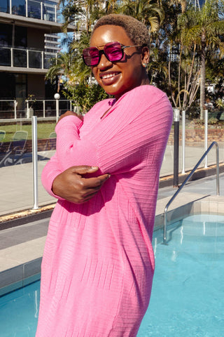Essential Knit Dress - Pink