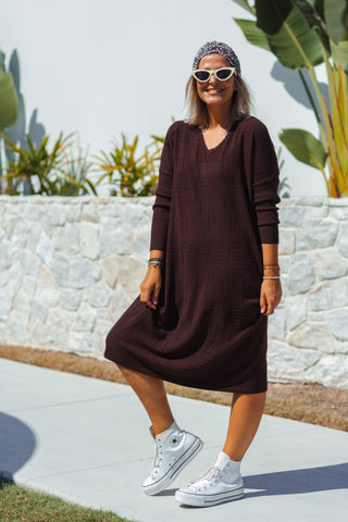 Essential Knit Dress - Chocolate