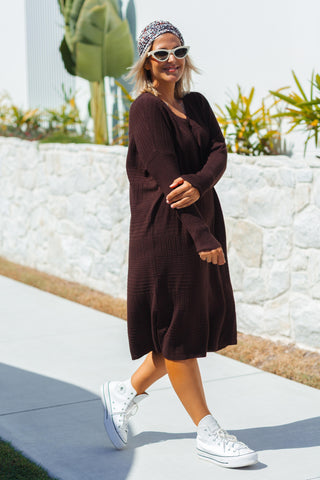 Essential Knit Dress - Chocolate