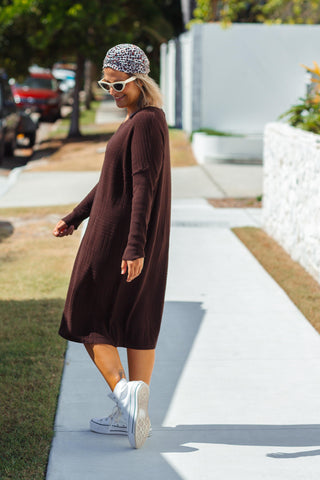 Essential Knit Dress - Chocolate