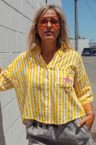 Eve Shirt - Yellow Stripe