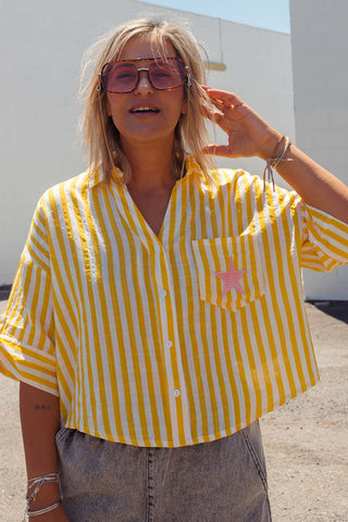 Eve Shirt - Yellow Stripe