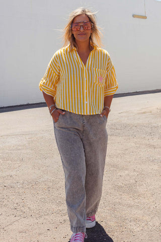 Eve Shirt - Yellow Stripe