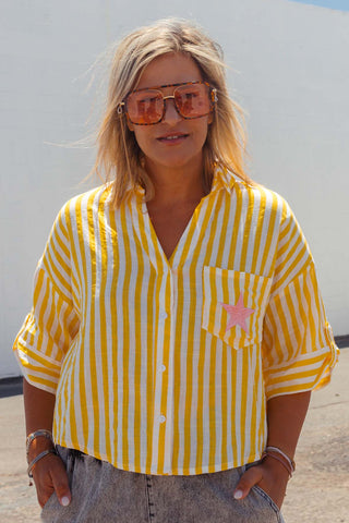 Eve Shirt - Yellow Stripe