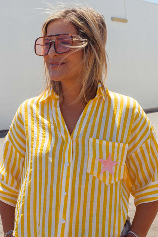 Eve Shirt - Yellow Stripe