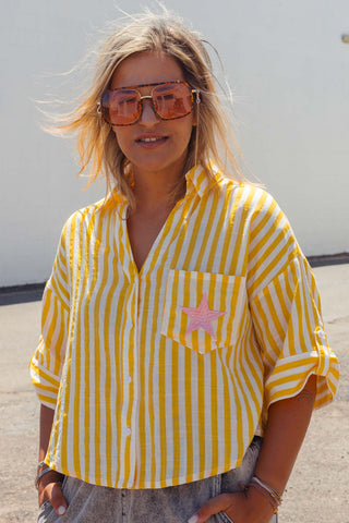 Eve Shirt - Yellow Stripe