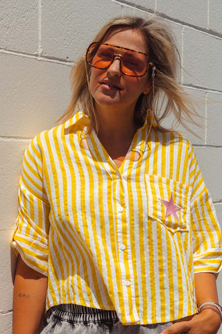 Eve Shirt - Yellow Stripe
