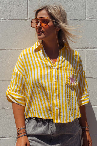 Eve Shirt - Yellow Stripe