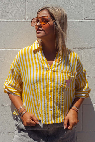 Eve Shirt - Yellow Stripe