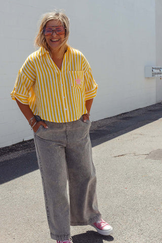 Eve Shirt - Yellow Stripe
