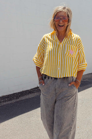 Eve Shirt - Yellow Stripe