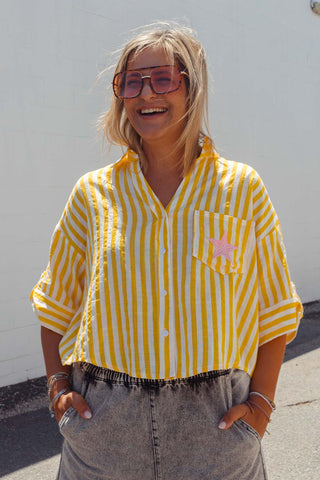 Eve Shirt - Yellow Stripe