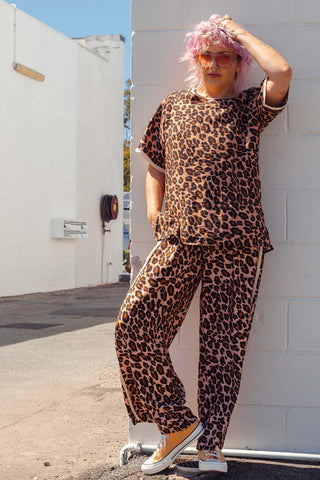Everyday Drape Top - Leopard