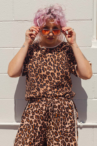 Everyday Drape Top - Leopard