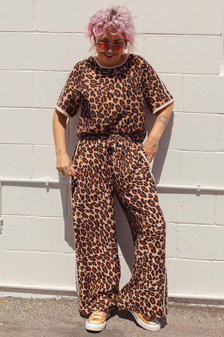 Everyday Drape Top - Leopard