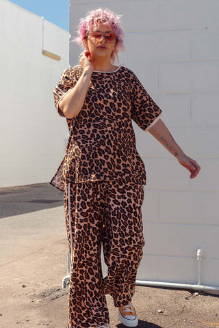 Everyday Drape Top - Leopard