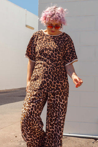 Everyday Drape Top - Leopard