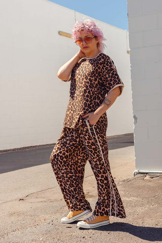 Everyday Drape Top - Leopard