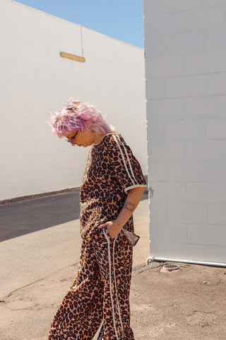 Everyday Drape Top - Leopard