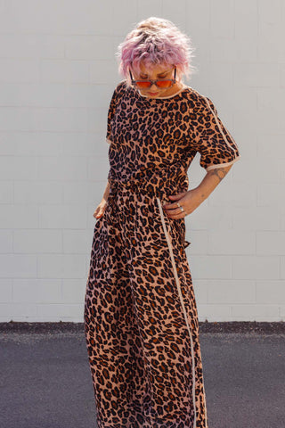Everyday Drape Top - Leopard