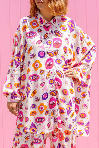 Eye Candy Button Up Hi-Lo