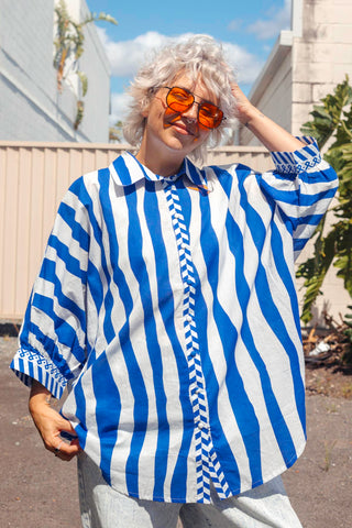 Frankie Shirt - Blue Stripe