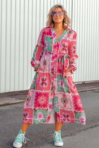 Greta Dress - Pink Floral