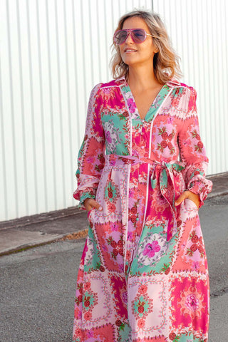 Greta Dress - Pink Floral