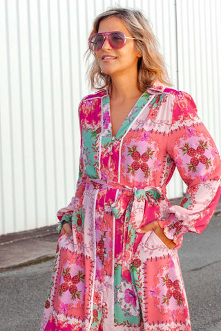 Greta Dress - Pink Floral
