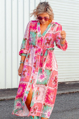 Greta Dress - Pink Floral