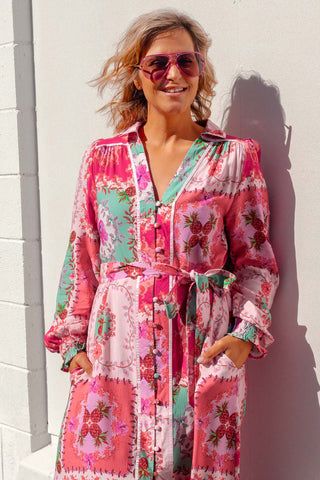 Greta Dress - Pink Floral