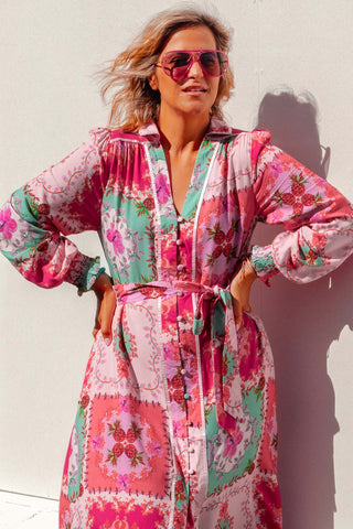 Greta Dress - Pink Floral