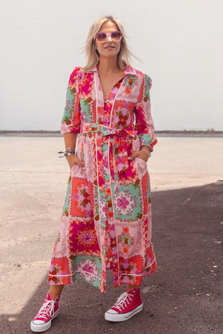 Greta Dress - Pink Floral