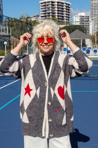 Harlequin Knit - Charcoal