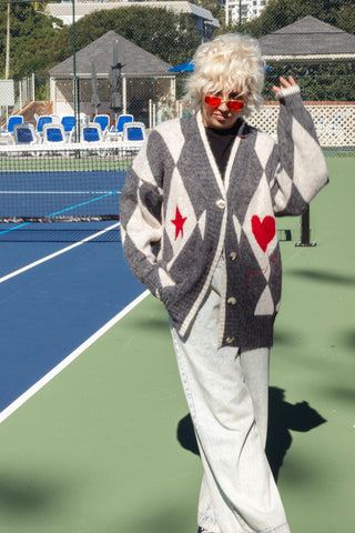 Harlequin Knit - Charcoal