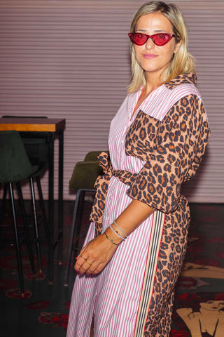 Hazel Dress - Pink Stripe