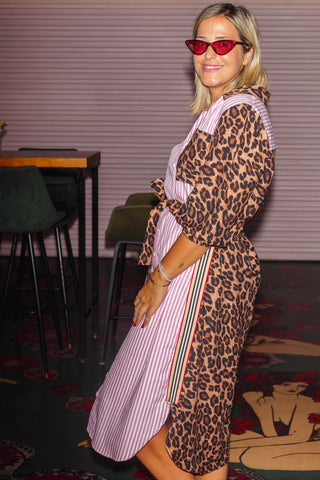 Hazel Dress - Pink Stripe