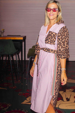 Hazel Dress - Pink Stripe